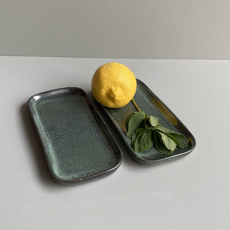 Fad grøn marbré - Stentøj - Billede 3