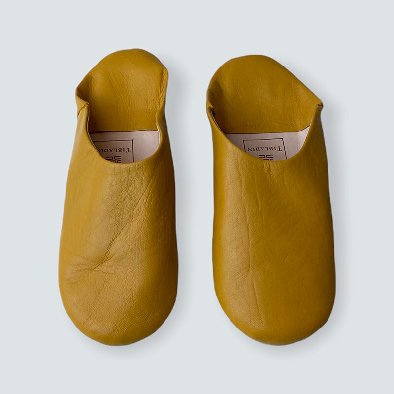 Marokkanske slippers - moutarde gul (kvinde)