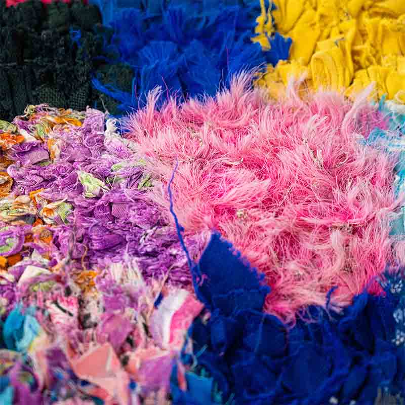 Marokkansk Boucherouite tæppe - JOY 94x187 - Billede 2