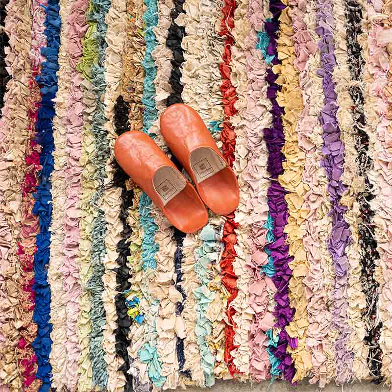 Marokkansk Boucherouite tæppe - LAMIA 97x192 - Billede 2