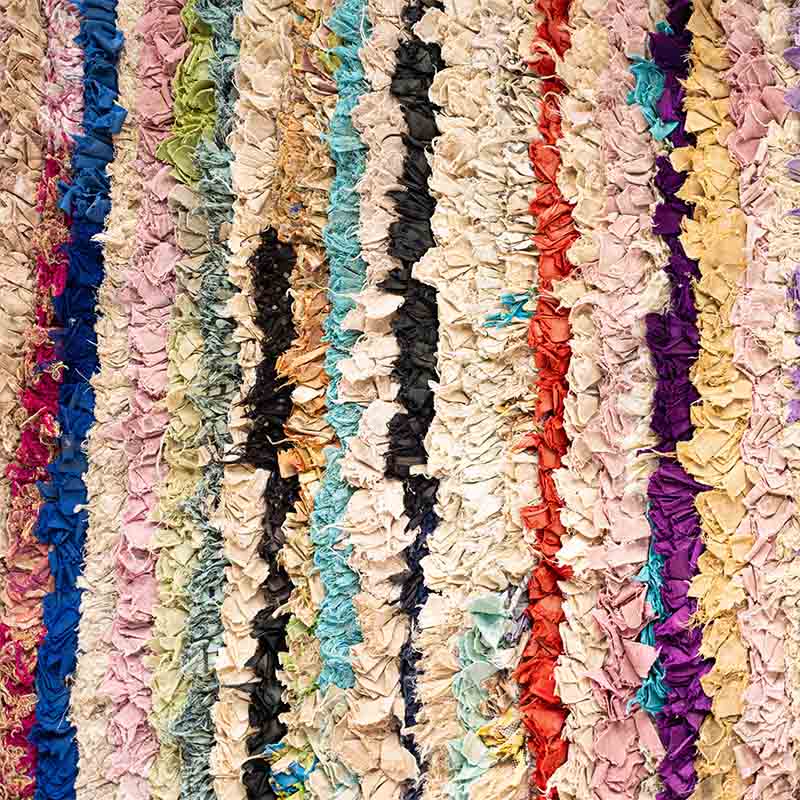 Marokkansk Boucherouite tæppe - LAMIA 97x192 - Billede 3