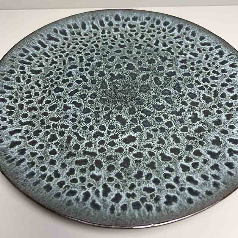 Tallerken grøn marbré leopard - 30 cm. - Billede 3