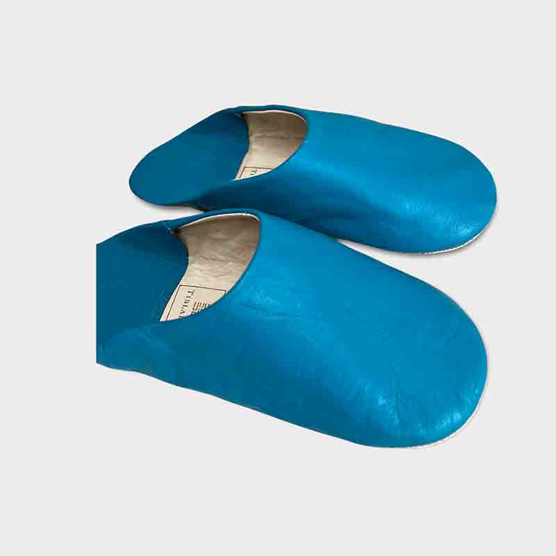 Marokkanske slippers - Mørk turkis (kvinde) - Billede 3