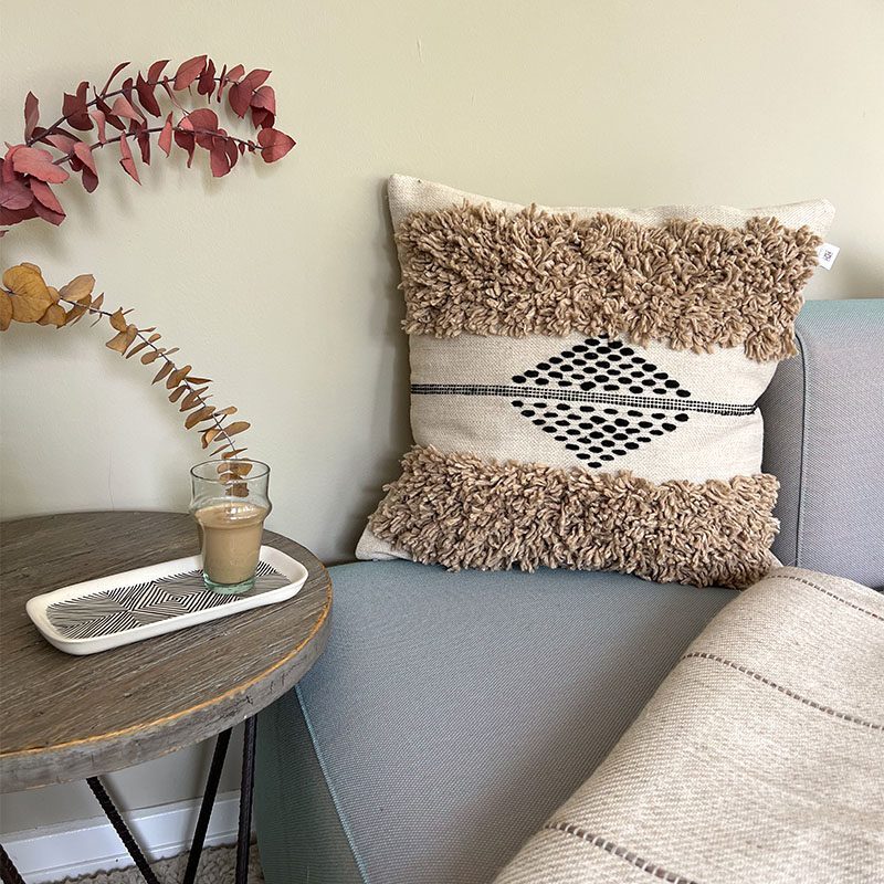 Pude SABLE beige/hvid