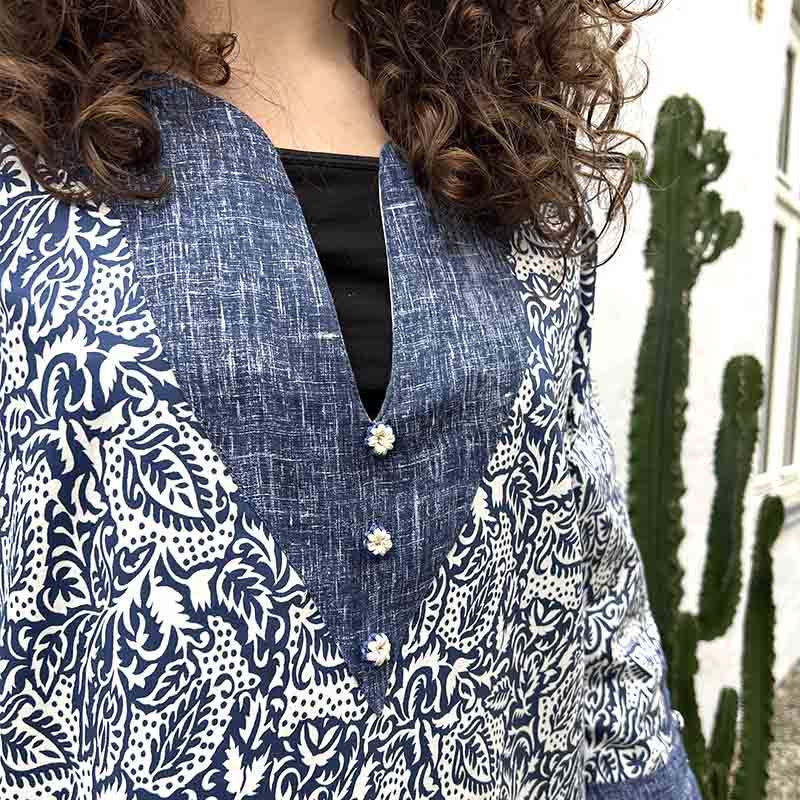 Kjole str. M (blåtoner) - Billede 4