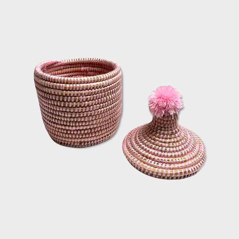 Lille lyserød kurv med låg - Billede 5
