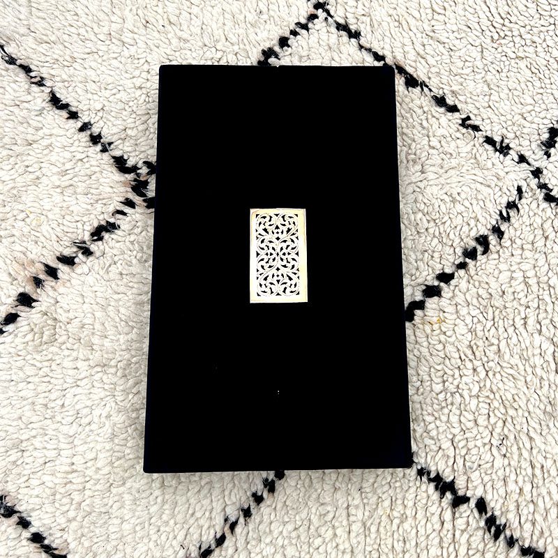 Bakke i valnøddetræ og håndtag i håndskåret inox - Billede 5