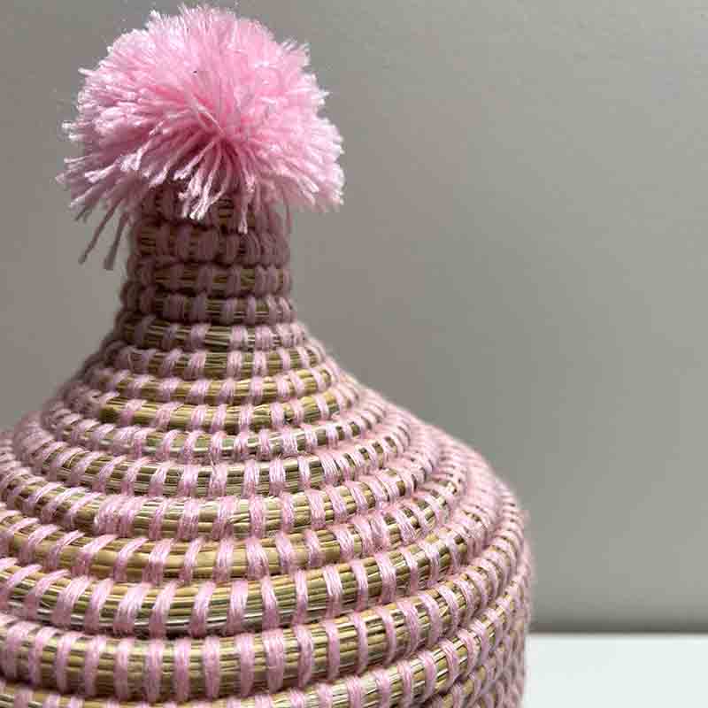 Lille lyserød kurv med låg - Billede 2