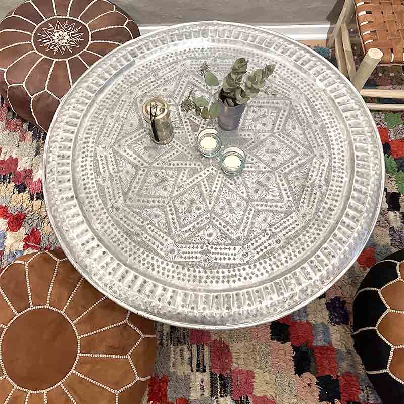 Antikt bakkebord i aluminium - Billede 6