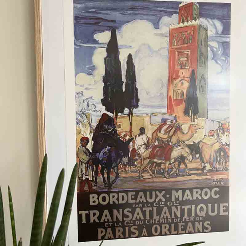 Plakat 40x60 cm. BORDEAUX-MAROC - Billede 4