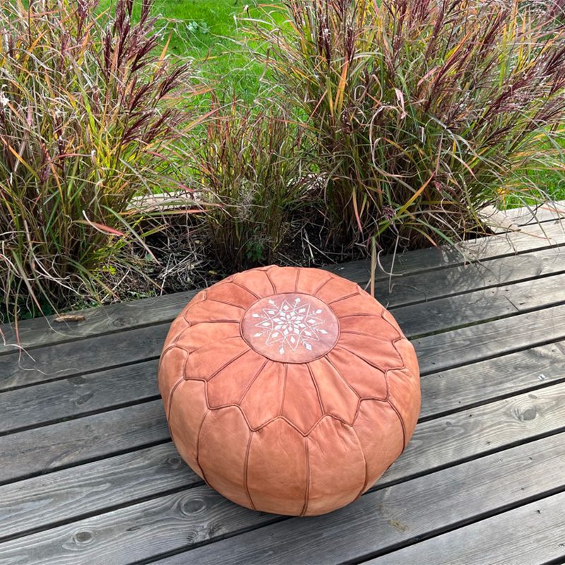 Puf i brun hazelnut - Billede 2