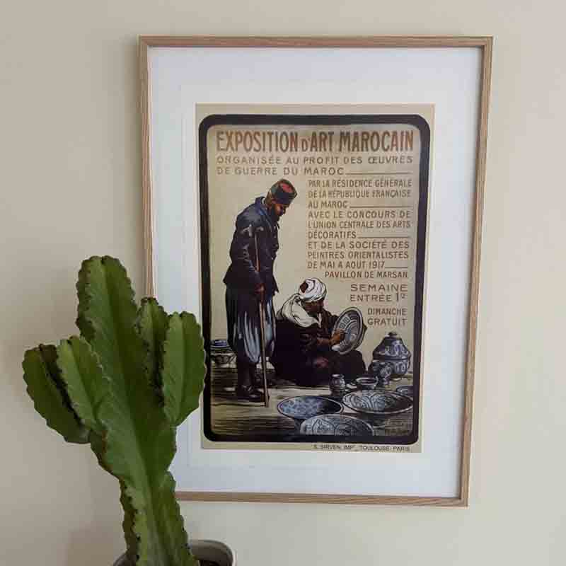 Plakat 40x60 cm. EXPOSITION D'ART MAROCAIN - Billede 3