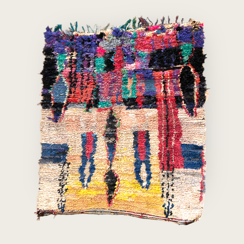 Marokkansk Boucherouite tæppe - ZOLA 150x180