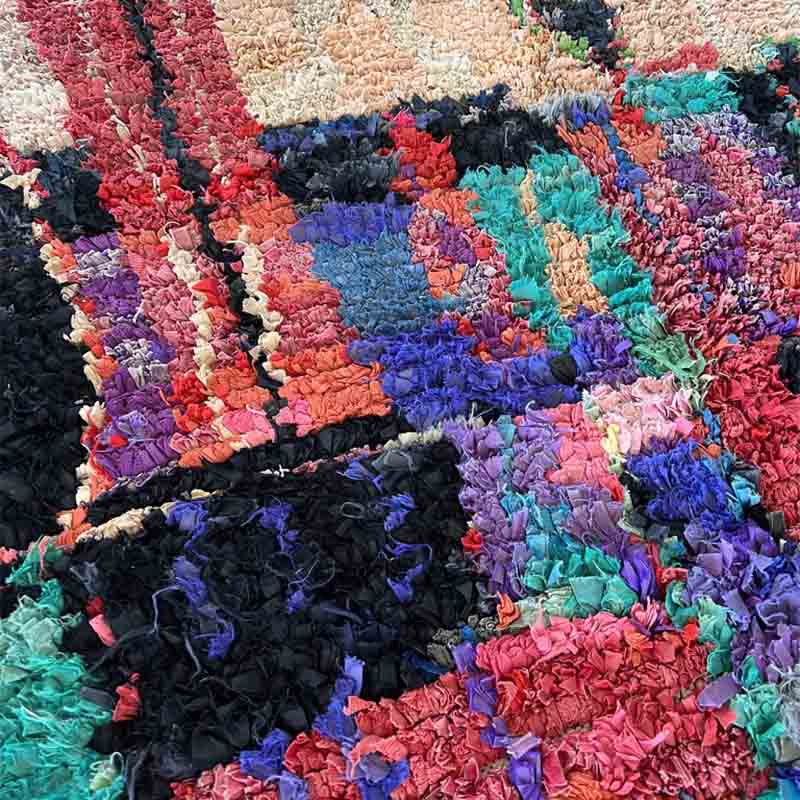 Marokkansk Boucherouite tæppe - ZOLA 150x180 - Billede 3